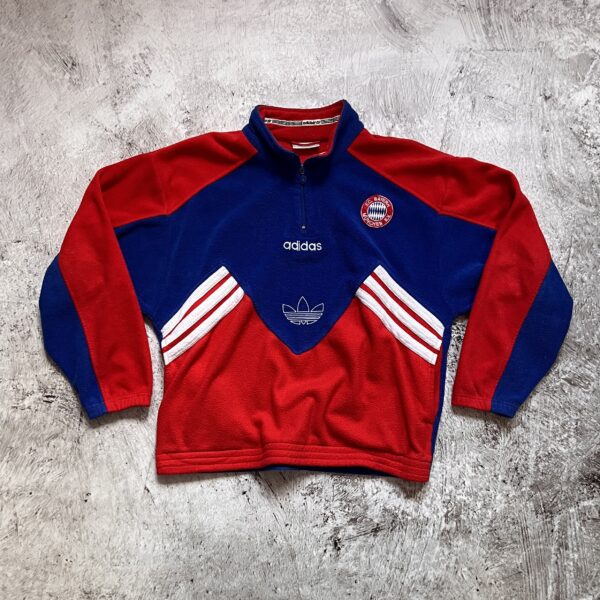 Bayern Monachium 1994-96 Bluza Polar 1/4 Zip Adidas Oversize